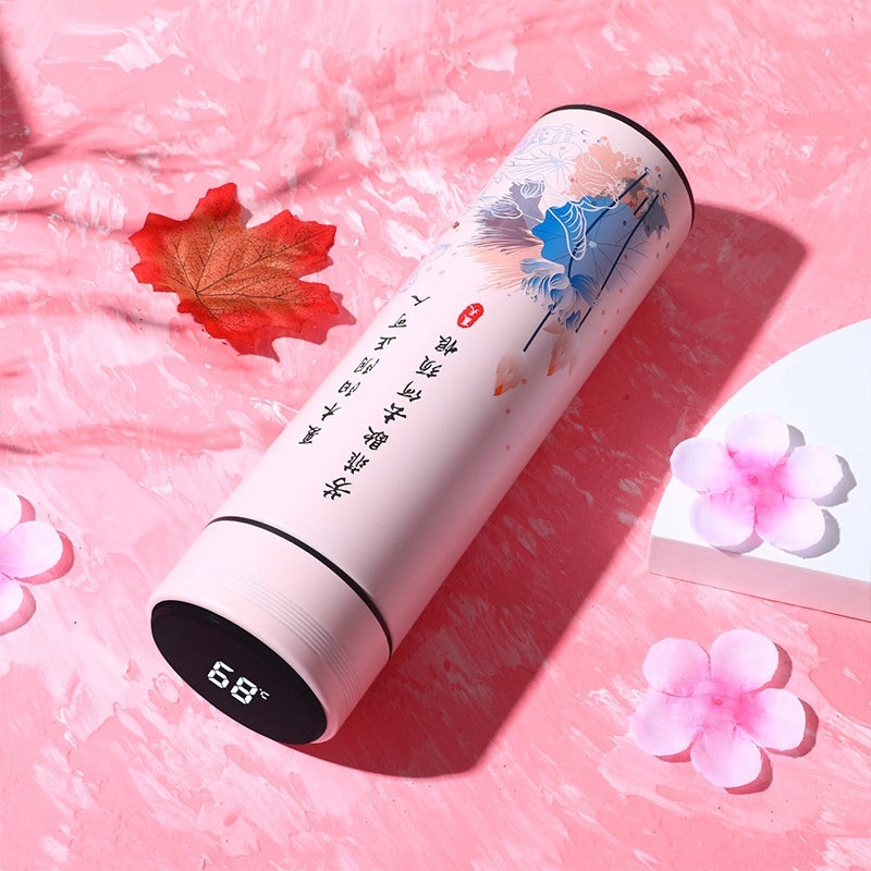 Creative 304 Stainless Steel Vacuum Thermos Cup with Replaceable Battery | Fashion Accessories & Drinkware