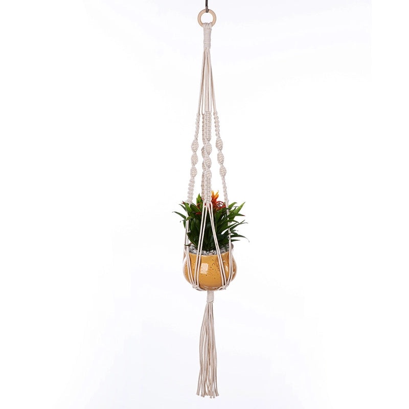 Handmade Nordic Cotton Rope Hanging Basket Net for Flower Pots Wall Decor|Home Decor