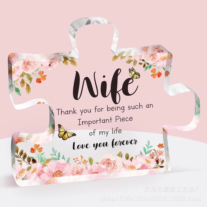 Charming Letter Flower Acrylic Ornament for Home Decor|Home Decor & Gifts