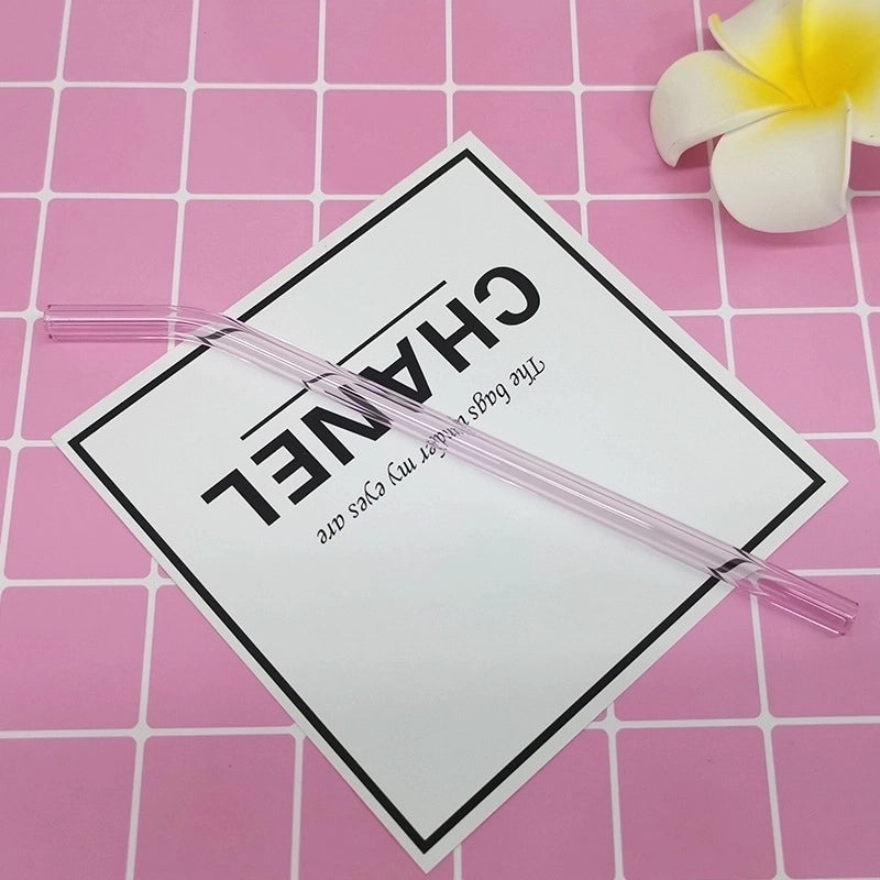Stylish Single Solid Color Glass Straw for Reusable Drinkware | Kitchen & Dining Accessories