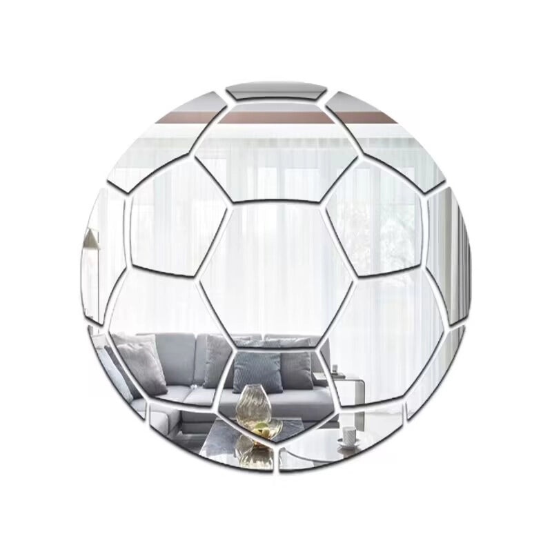 Acrylic Football Mirror Wall Stickers Self-adhesive Decorative Decals for Bedroom Living Room Sofa Background|Home Decor Wall Stickers