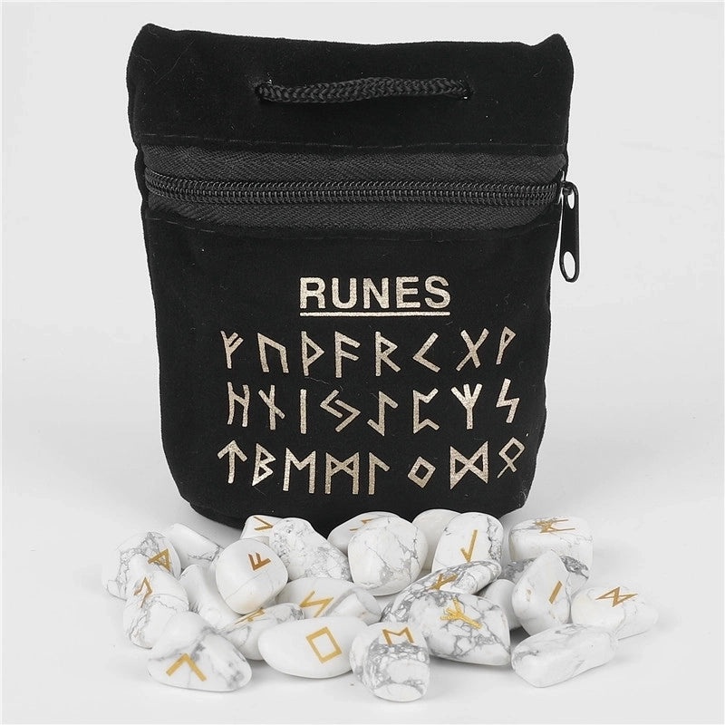 25 Natural Crystal Rune Stones Set Amorphous Spiritual Ornaments|Spiritual Healing Jewelry