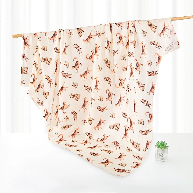 Antibacterial Bamboo Cotton Baby Swaddle Blanket and Bath Towel Set for Newborns Summer Soft Gauze Wrap|Baby Care & Accessories