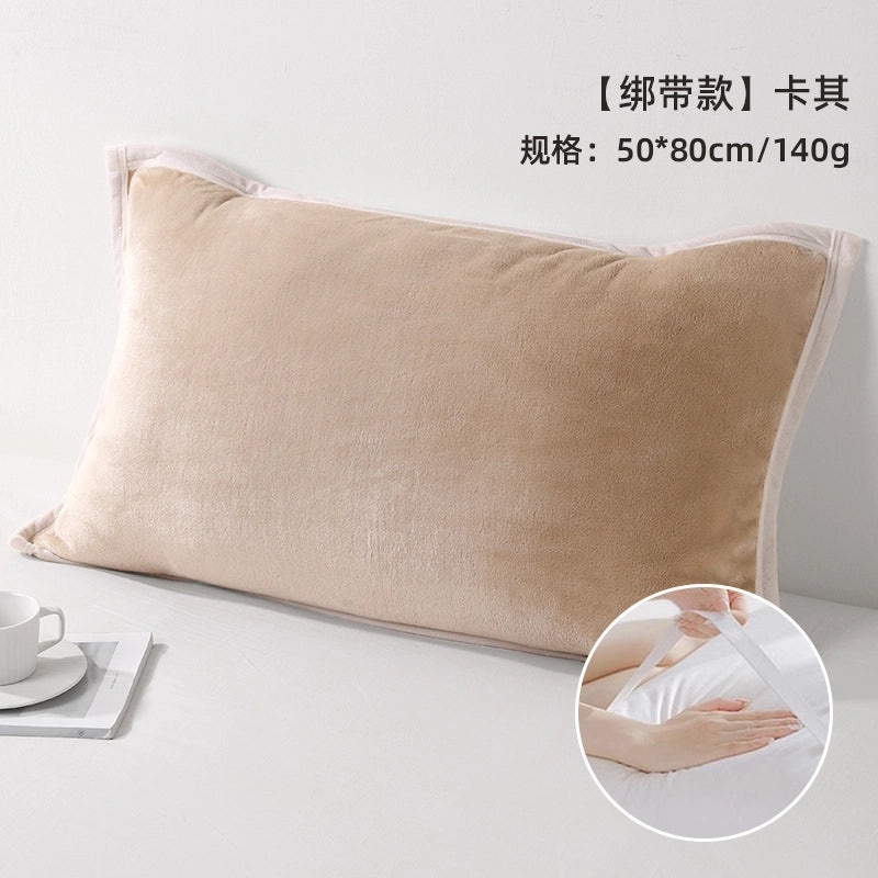 Mao Mao Rain Thickened Flannel Pillow Towel Soft Skin-friendly Dormitory Home Essential|Home Textiles & Bedding
