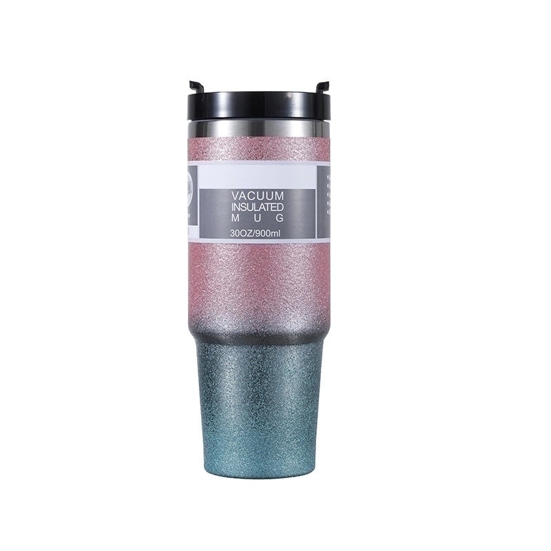 Stainless Steel Thermos Cup with Casual Letter Design and Solid Color | Drinkware & Thermoses