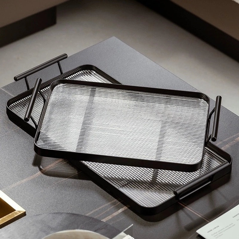 Elegant Vintage Style Acrylic Tableware Piece with Classic Stripes|Home Dining & Kitchen