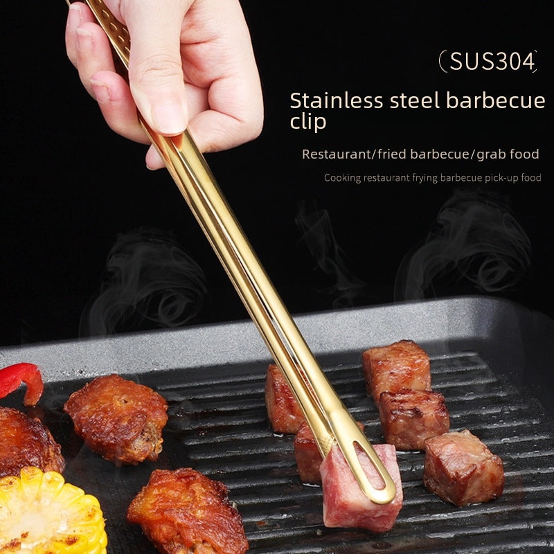Korean Style 304 Stainless Steel Food Clips for Barbecue, Steak, Bread, Buffet | Kitchen Utensils & Gadgets