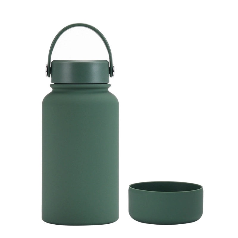 Stylish Solid Color Stainless Steel Water Bottle with Silicone Sleeve 1 Piece|Drinkware & Bottles
