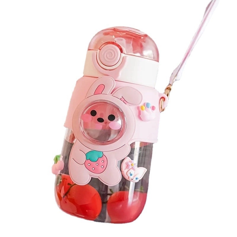 Adorable Cartoon Style Plastic Water Bottle Single Piece|Kitchen & Dining