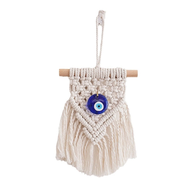 Casual Solid Color Cotton Rope Eye Pendant Wall Hanging Tapestry Art | Home Decor & Wall Art