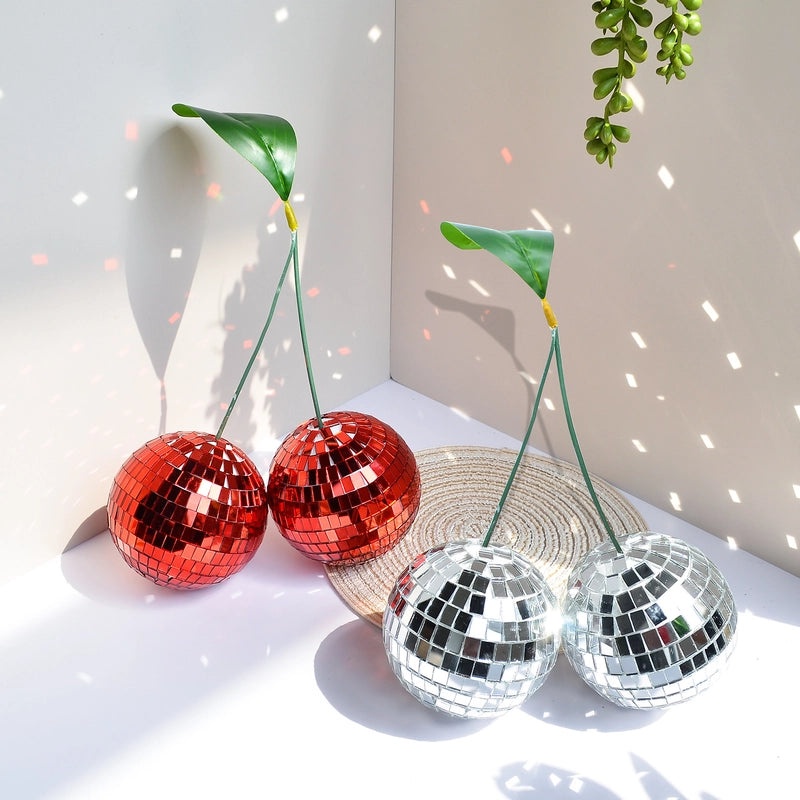 Handcrafted Cherry Glass Ornaments for Home Decor|Home Decorations