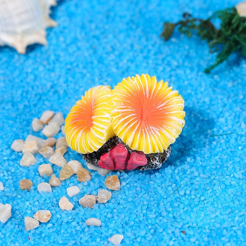 Adorable Marine-Themed Cartoon Coral Resin Figurines for Home Decor|Home Decor & Ornaments