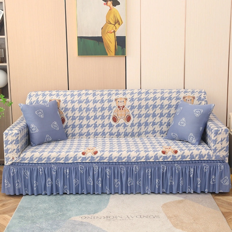 Elastic Skirted Sofa Cover Universal Four Seasons All-Purpose Stretch Sofa Protector|Home Furnishing