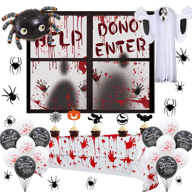 Halloween Hip-Hop Funny Pumpkin Letter Nonwoven Aluminum Film Party Decoration|Holiday Party Supplies