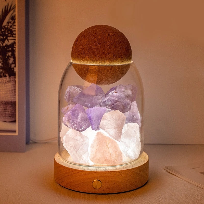 Chinoiserie Style Geometric Crystal Aromatherapy Night Lamp Decorative Lighting Accessories|Home Decor & Lighting