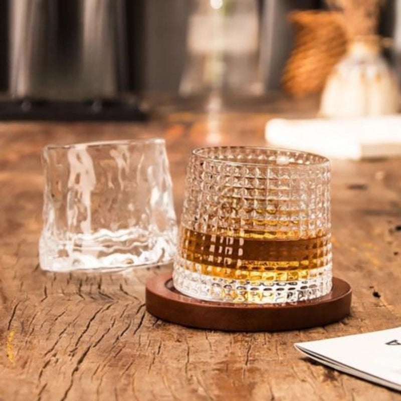 Stylish Casual Stripe Patterned Glass Wine Tumbler 1 Piece | Drinkware & Glassware