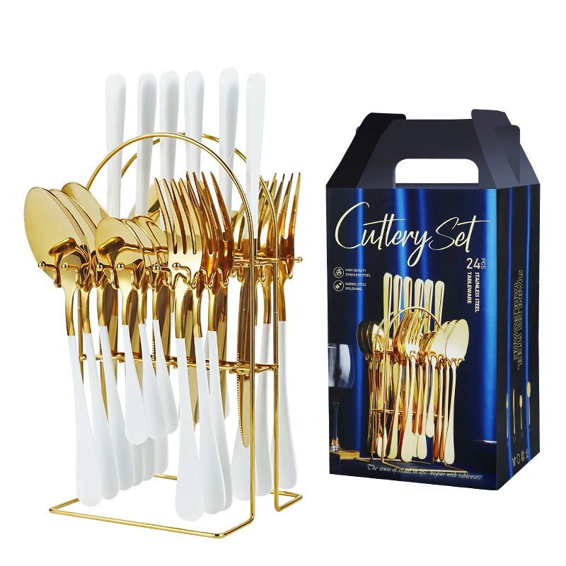 Stylish Solid Color Stainless Steel Cutlery Set 1 Piece | Kitchen & Dining Tableware