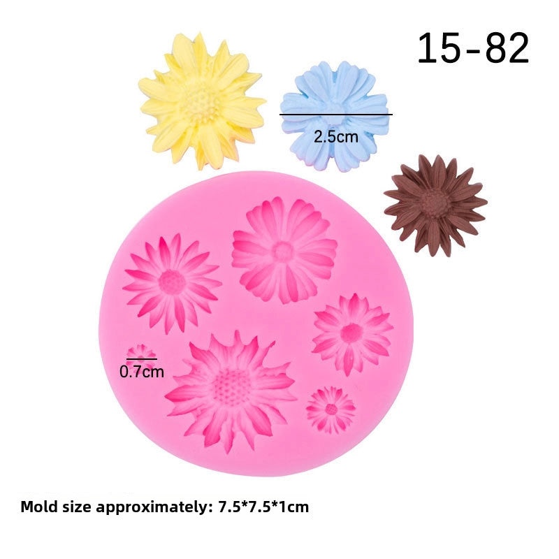 Sunflower Candy Cake Mold Silicone Baking Tool Kitchen Gadget Direct Selling|Kitchen & Dining