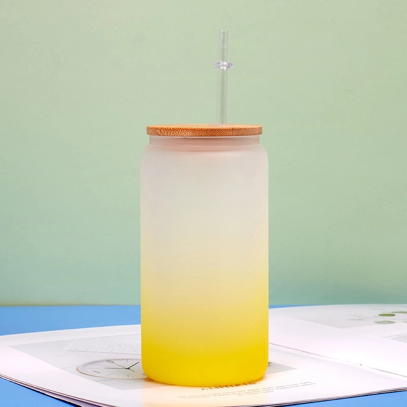 Mason Cup with Bamboo Lid and Straw|Outdoor Drinkware