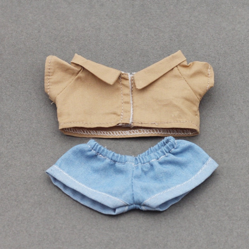 10CM Cotton EXO Doll Shirt and 17CM Doll Base Shirt with Shorts Set|Doll Clothes & Accessories