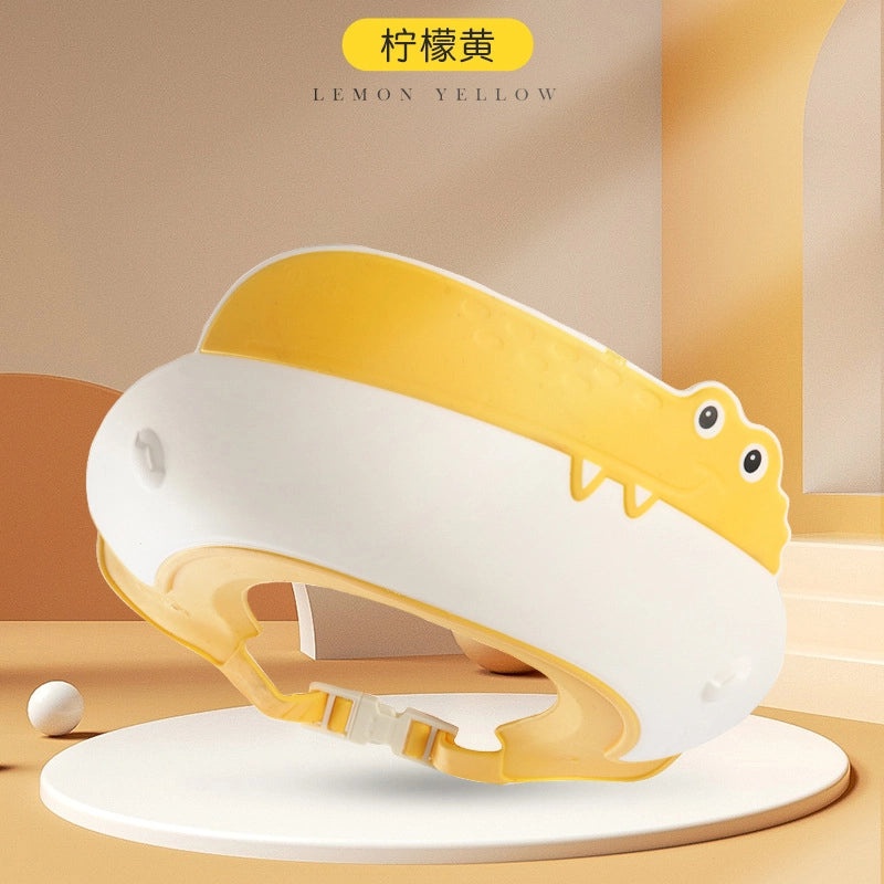 Kids Silicone Shampoo Cap Waterproof Baby Shower Hat with Cartoon Design Ear and Eye Protection|Baby Bath Accessories