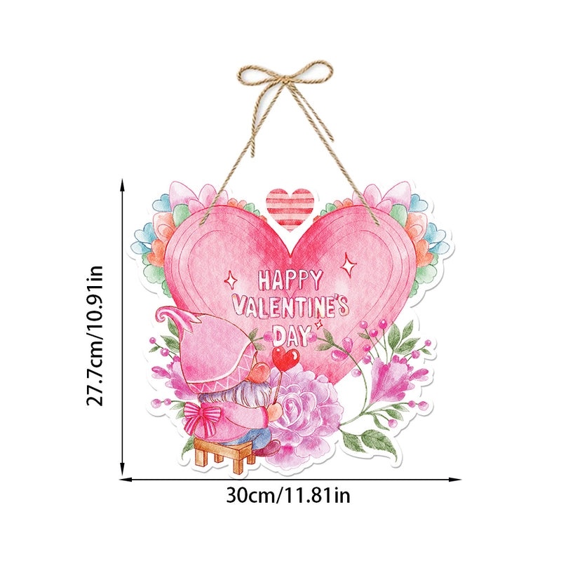 Valentine's Day Heart Shaped Rose Paper Hanging Ornament Cute Letter Decoration | Home Decor & Festive Supplies