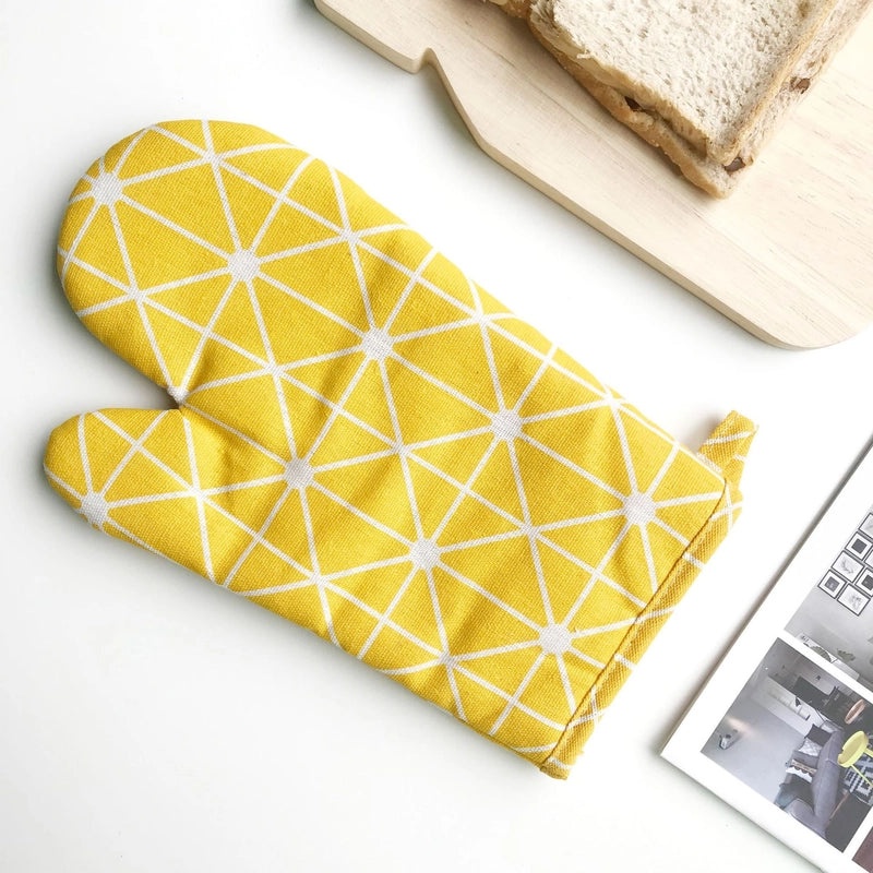 Nordic Style Heat Resistant Oven Gloves Microwave Oven Baking Gloves Anti-scalding Kitchen Gloves|Kitchen Accessories
