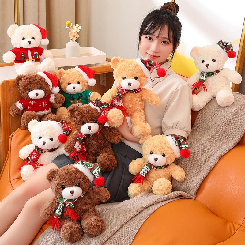 Christmas Plush Bear Stuffed Animal Soft PP Cotton Toy Gift for Kids|Stuffed Animals & Plush Toys