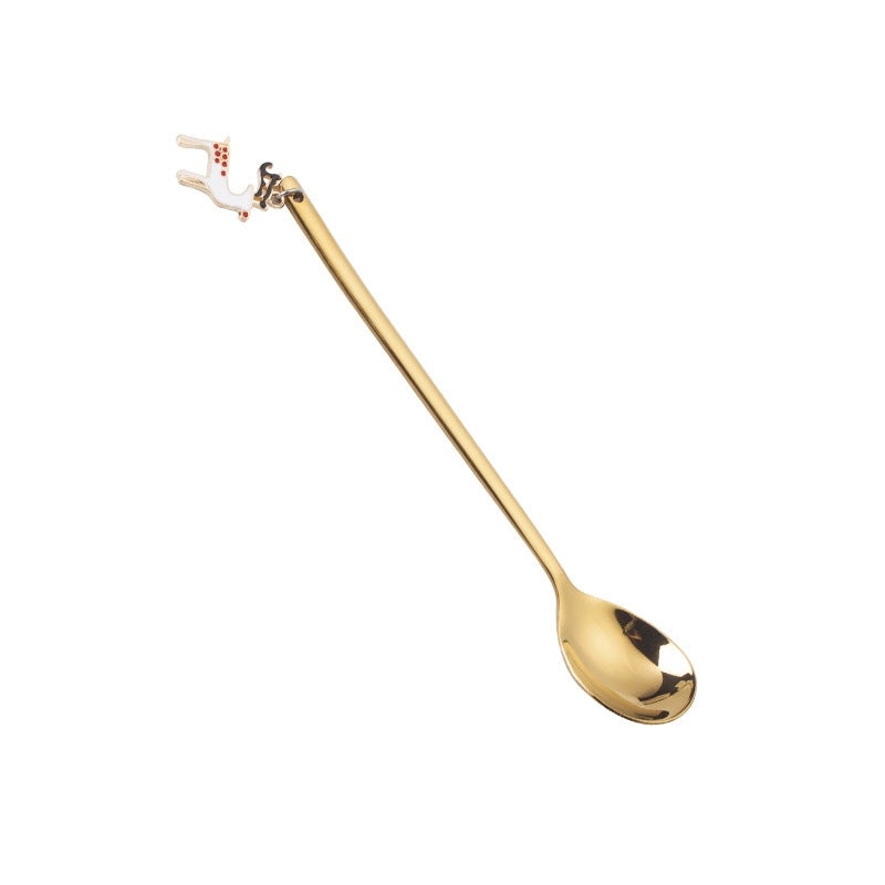 Christmas Stainless Steel Spoon Cute Solid Color 1 Piece | Kitchen & Dining Accessories