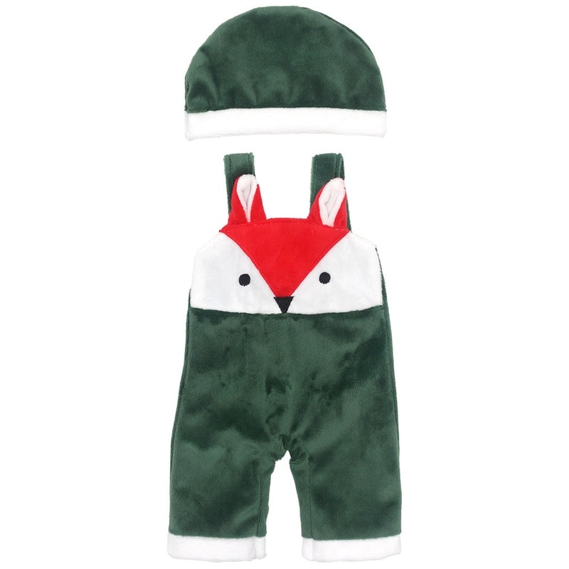 18 Inch Baby Doll Clothes for 43cm Dolls Autumn Winter Christmas Fox Theme Thick Warm Outfit|Doll Clothes & Accessories