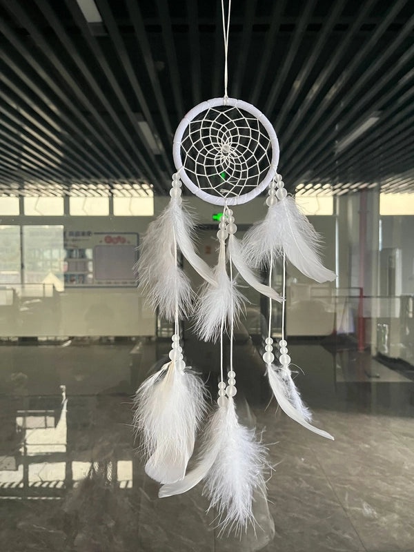 Minimalist Feather Dreamcatcher Wall Art, Boho Grid Style | Home Decor