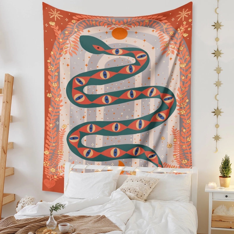 Bohemian Snake Print Decorative Wall Hanging Tapestry | Home Decor