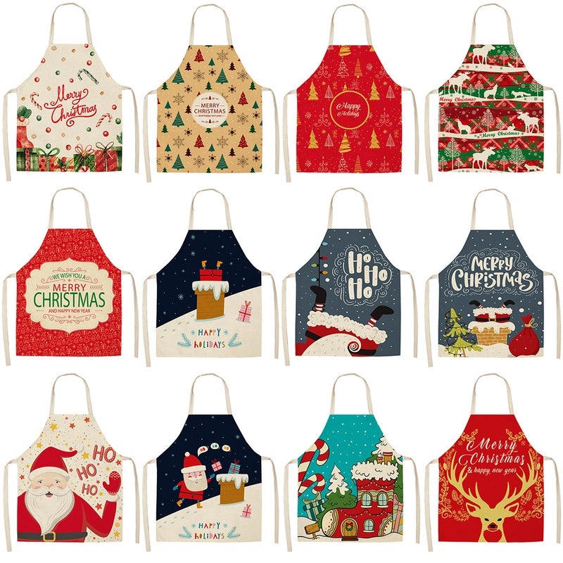 Holiday Themed Synthetic Fiber Apron with Text Design 1 Piece|Kitchen & Dining Accessories