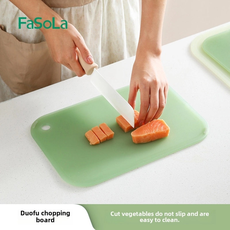 FaSoLa Japanese Non-Slip Plastic Double-Sided Chopping Board for Raw & Cooked Food | Kitchen & Dining