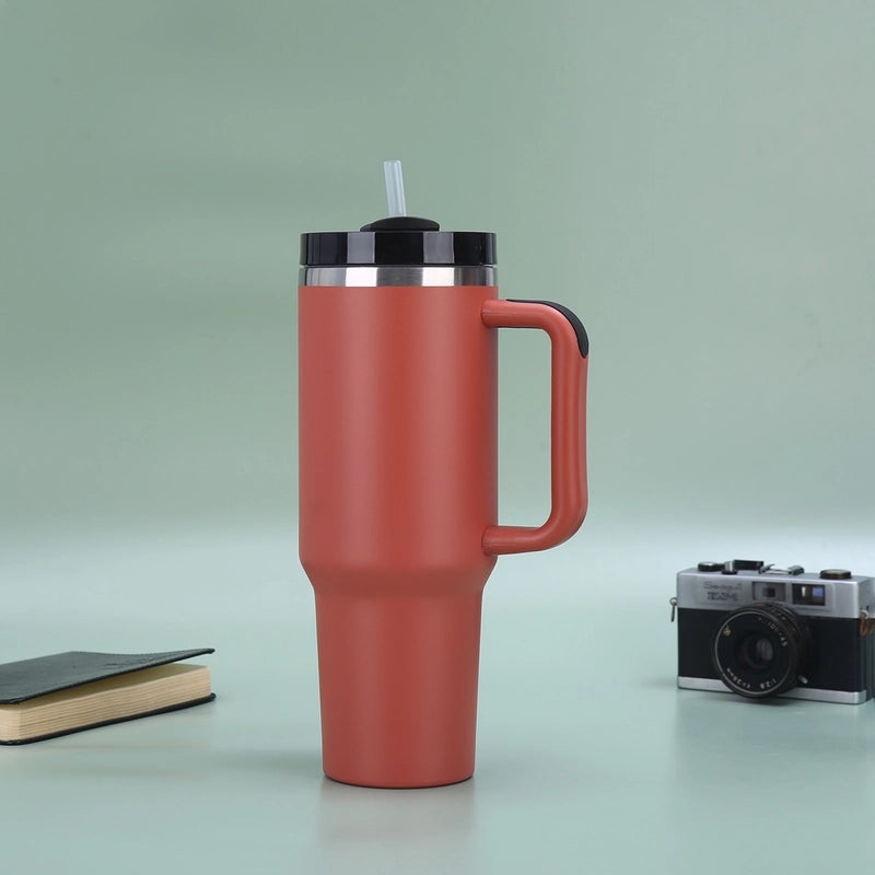 Retro Solid Color Stainless Steel Thermos Cup 304 & 201 Durable Insulated Mug | Drinkware & Thermoses