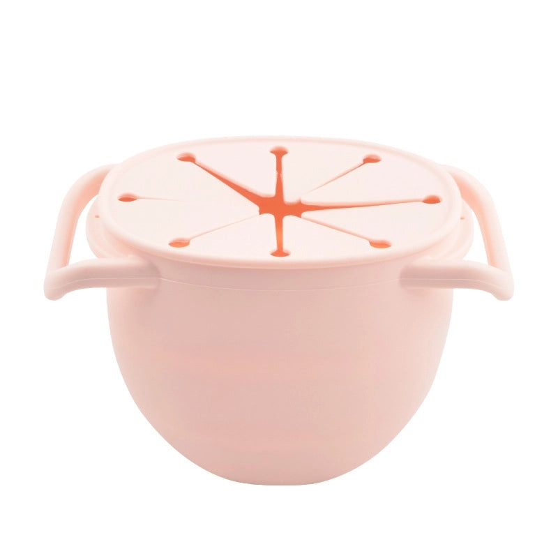Baby Silicone Snack Cup with Rope | Fall-Resistant Foldable Binaural Children’s Snack Container | Baby Feeding Supplies