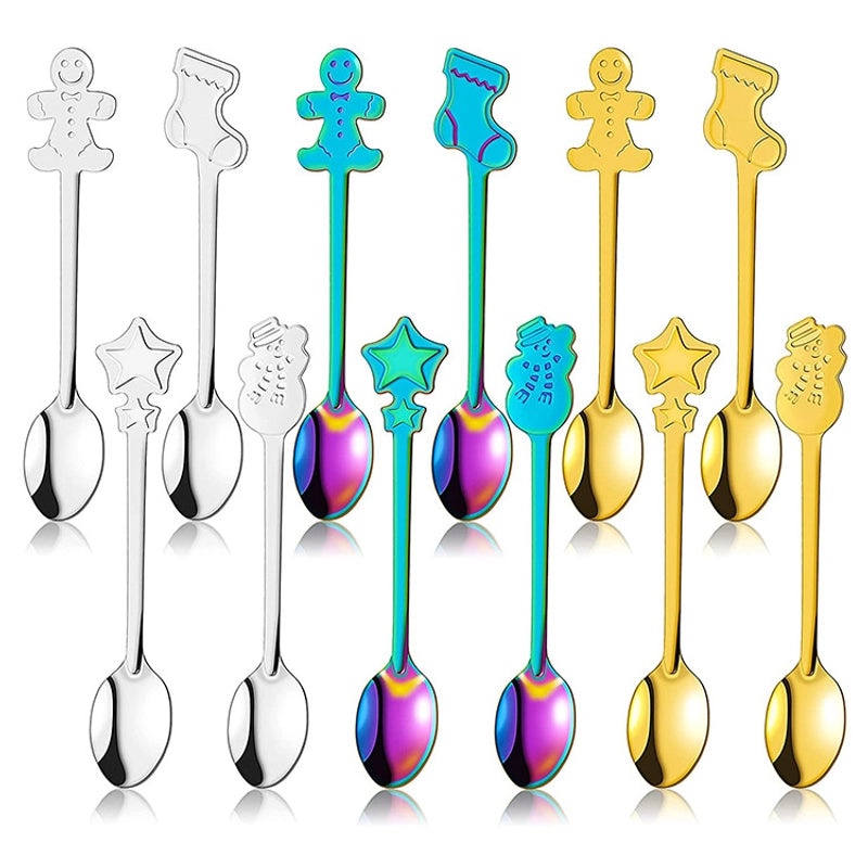 Holiday Cartoon Stainless Steel Spoon Set | Kitchen & Dining Accessories