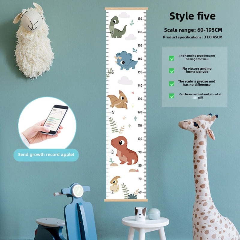 Cartoon Kids Height Chart Wall Decal Removable Baby Growth Sticker Home Measuring Tool|Home & Living > Kids Room Decor