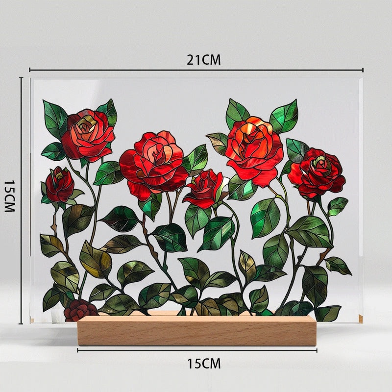 Elegant Minimalist Acrylic Flower Wooden Home Decor | Home Decor