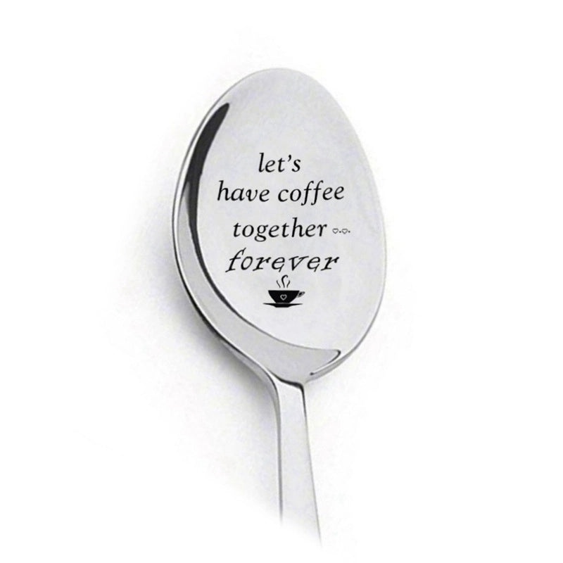 Trendy Engraved Stainless Steel Spoon|Kitchen Utensils & Dining Accessories