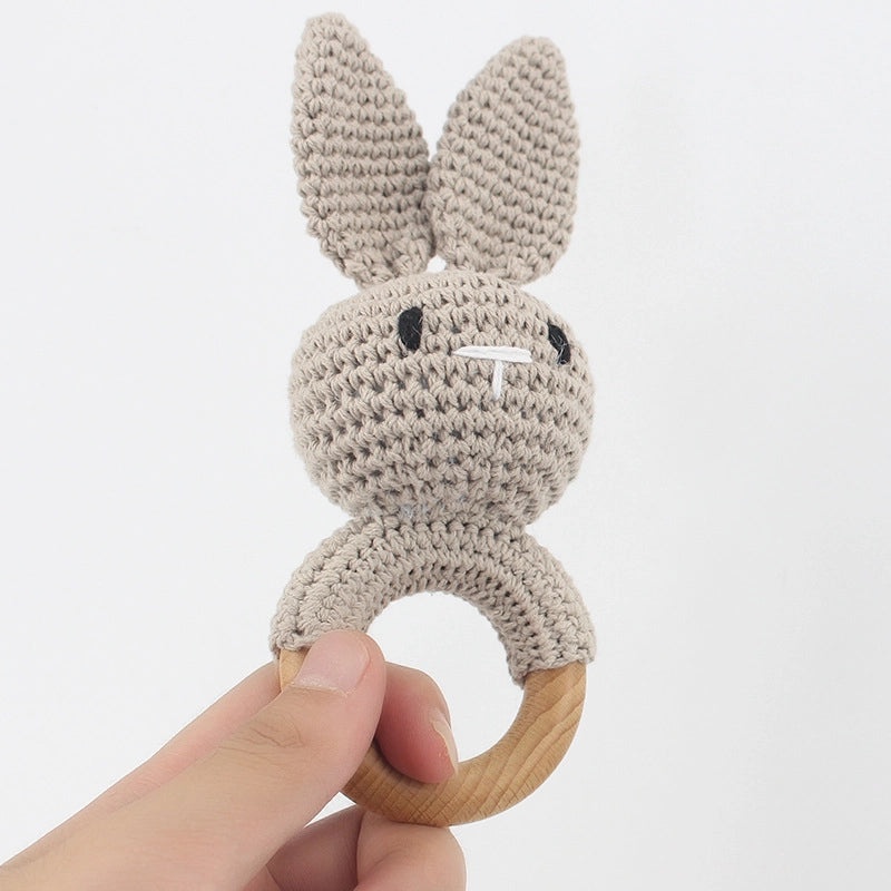 Baby Crochet Animal Rattle Soft Knitted Cartoon Doll Teething Toy for Infant Comfort|Baby Toys & Teethers