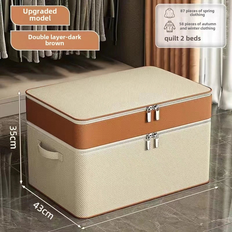 Large Capacity Quilted Storage Bag Waterproof Moisture-proof Non-woven Fabric for Clothes Plush Toys|Home Storage Solutions