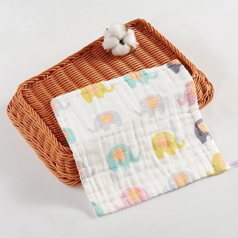 Cartoon Style Cotton Baby Burp Cloths Soft and Minimalist Newborn Accessories|Baby Accessories