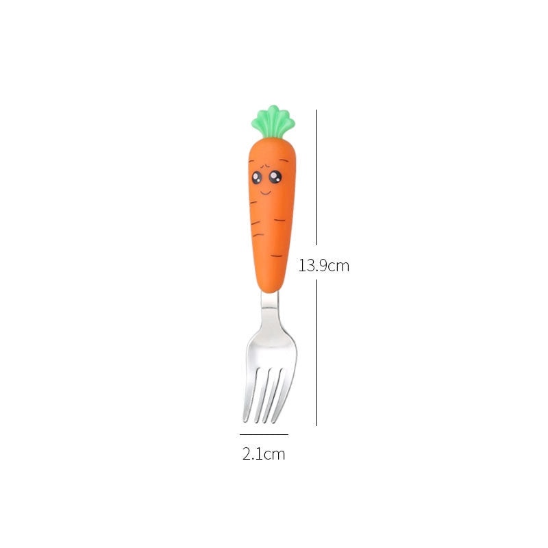 Adorable Carrot-Themed Stainless Steel Utensil 1 Piece|Kitchen & Dining Tableware