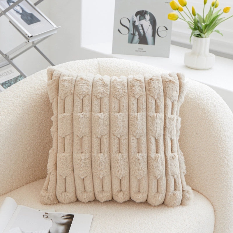 Cozy Minimalist Solid Color PP Cotton Plush Throw Pillow for Home Decor|Home Textile Accessories