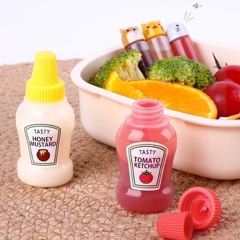 Portable Mini Plastic Salad Dressing Bottles for Sauce and Oil | Kitchen Accessories