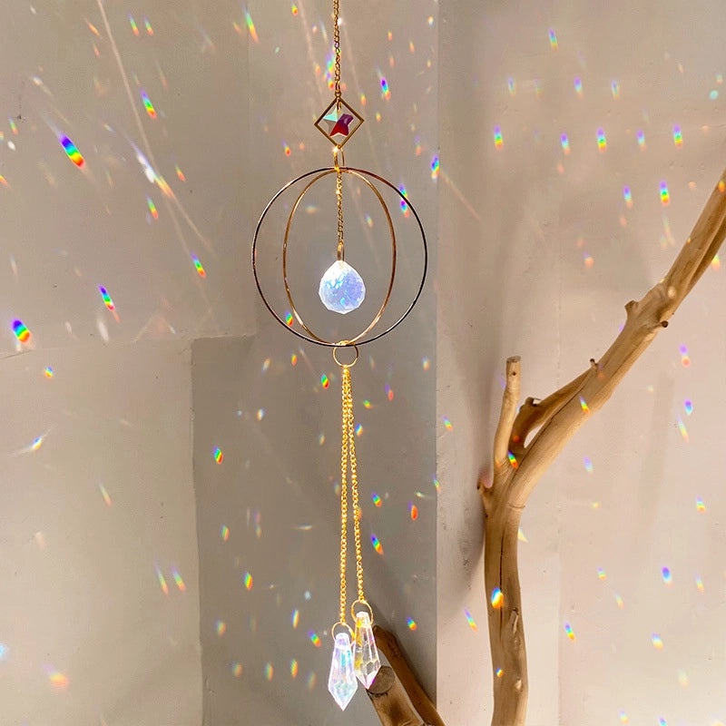 Geometric Moon Crystal Pendant Minimalist Wall Decor|Home Decor