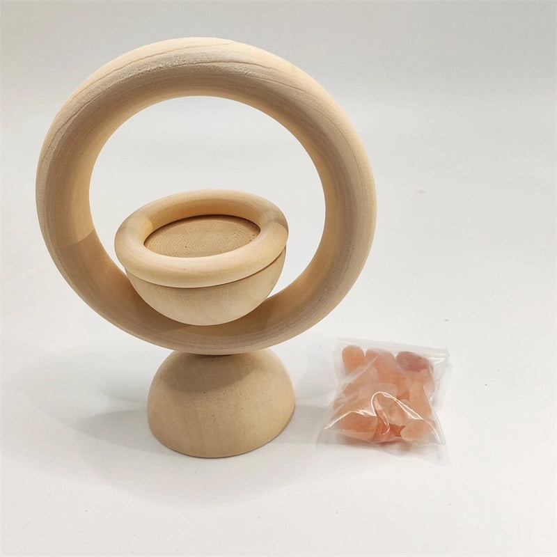 Artistic Round Pine Wood Carved Home Fragrance Diffuser | Home Decor & Fragrance