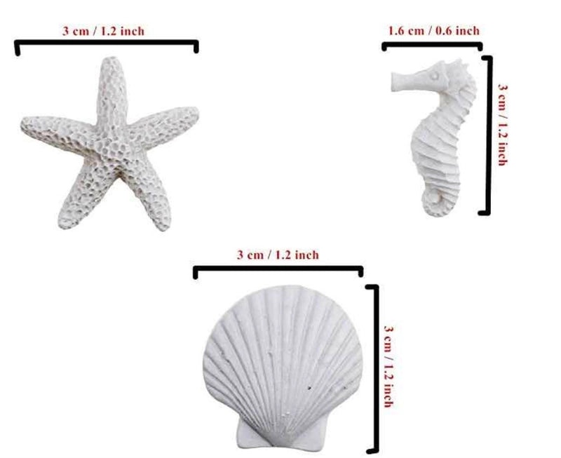 Minimalist Starfish and Seahorse Resin Ornaments for Casual Home Decor|Home Decor Ornaments