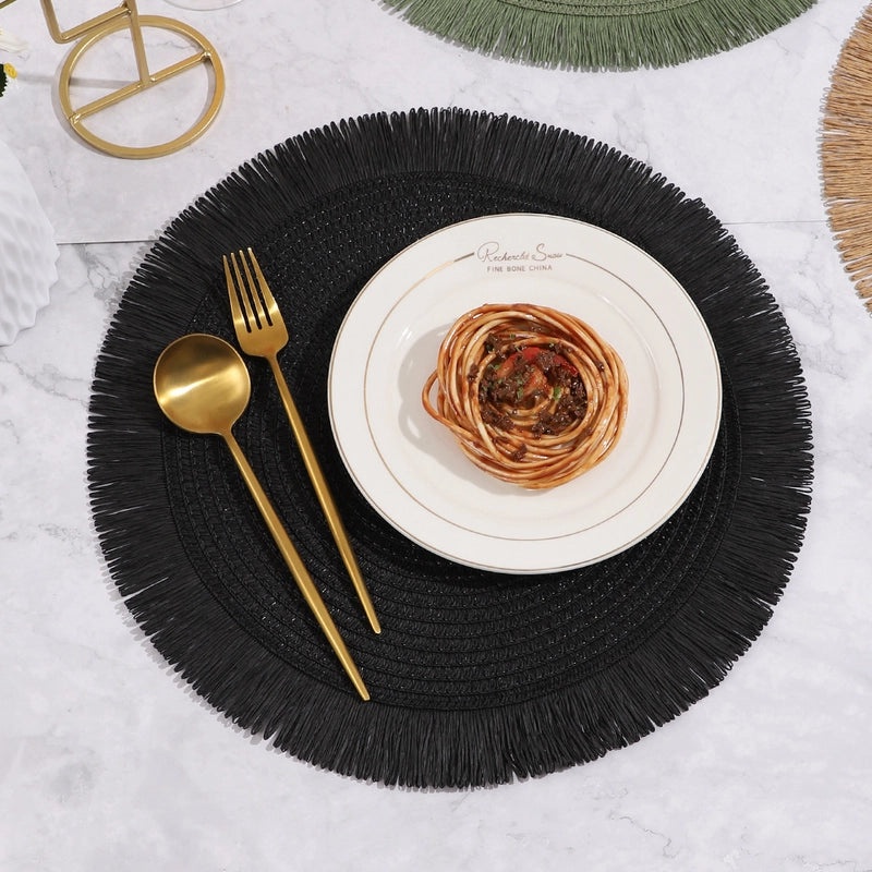 Elegant Round Solid Color Placemat Single Piece|Table Linens & Placemats